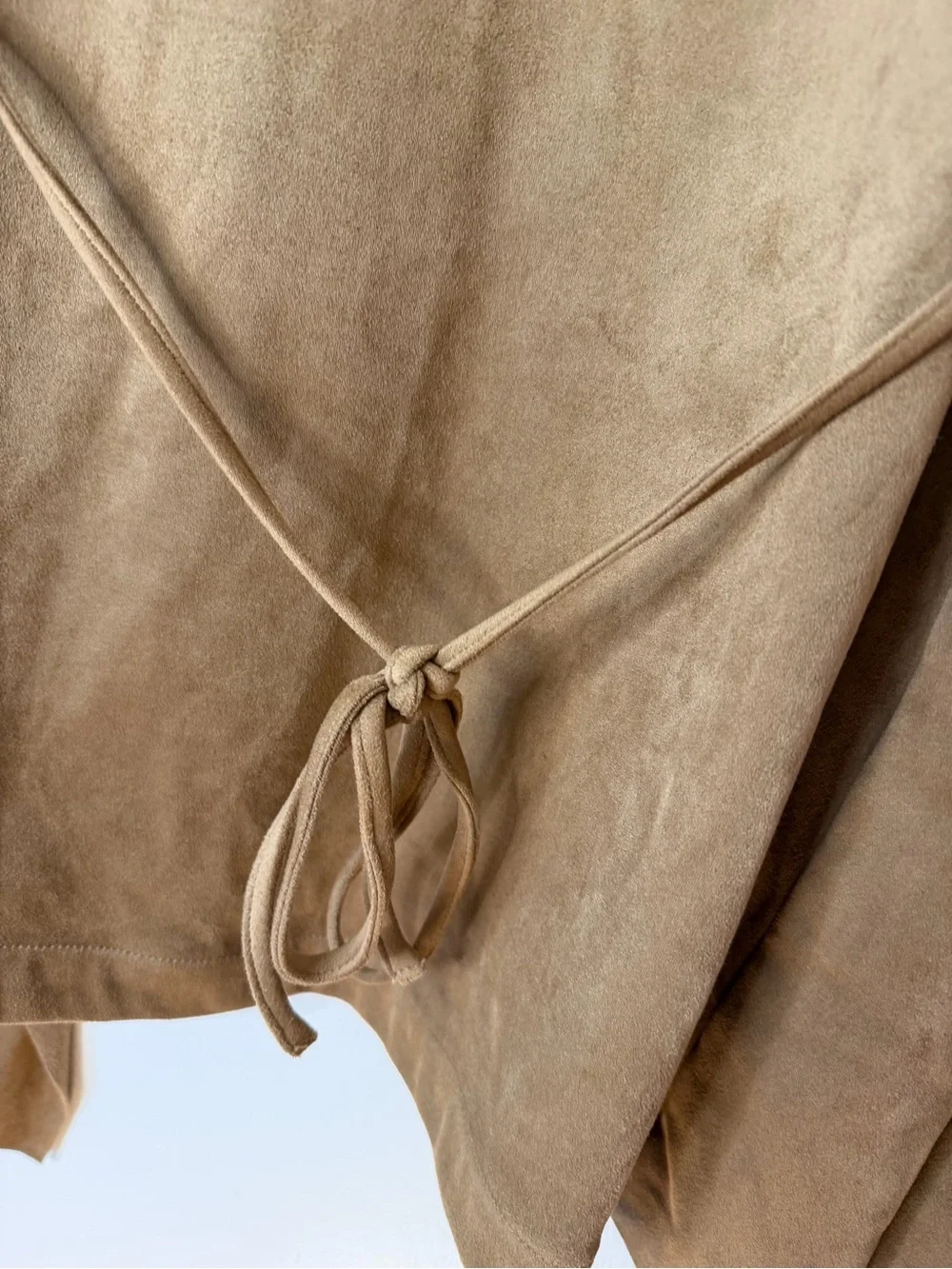 Katherine Barclay Faux-Suede Vest in Camel Brown size medium taupe Montreal